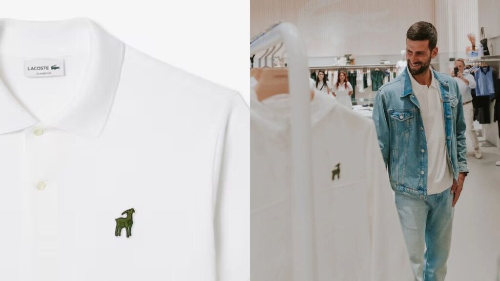 Lacoste troca jacaré por cabra em coleção inédita que homenageia Djokovic