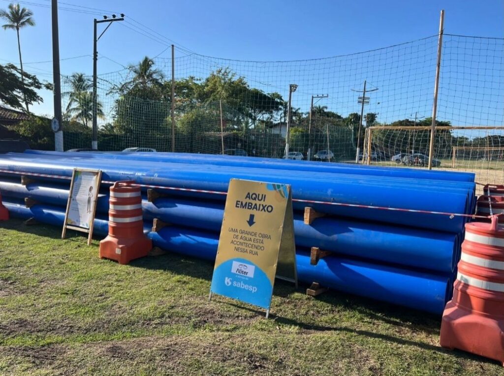 Obras em Ilhabela avançam com novas frentes de trabalho para ampliar o sistema de abastecimento