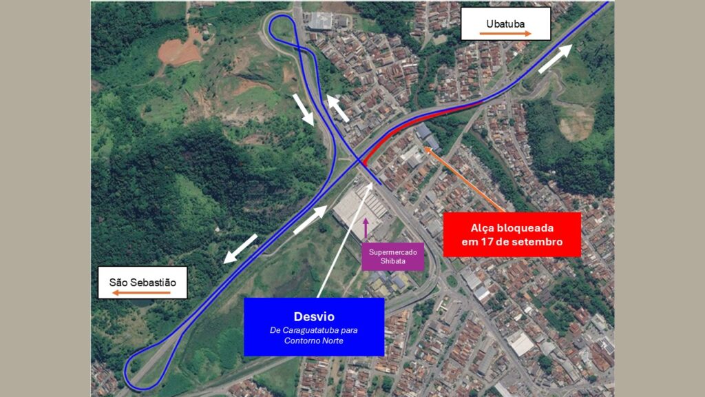 Bloqueio na alça de acesso ao Contorno Norte da Tamoios ocorre nesta quinta-feira (17)