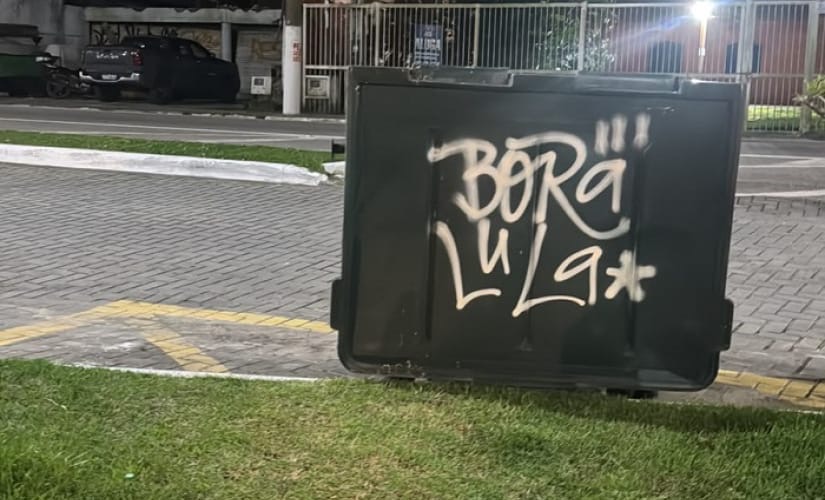 Guarda Civil detém homem por vandalismo após pichações durante manifestação “pró-Lula” em São Sebastião